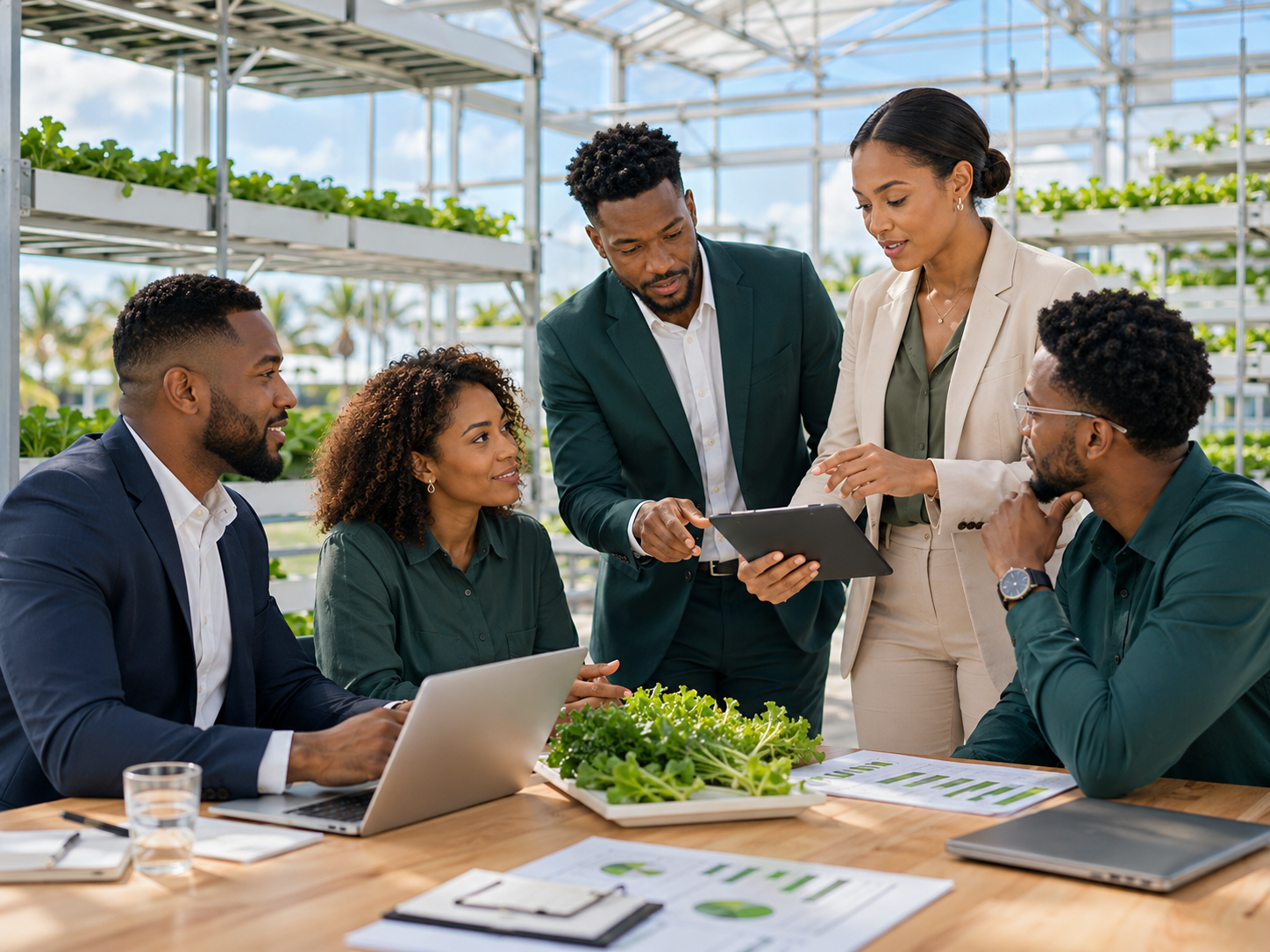 SymbioGreens business and production planning meeting